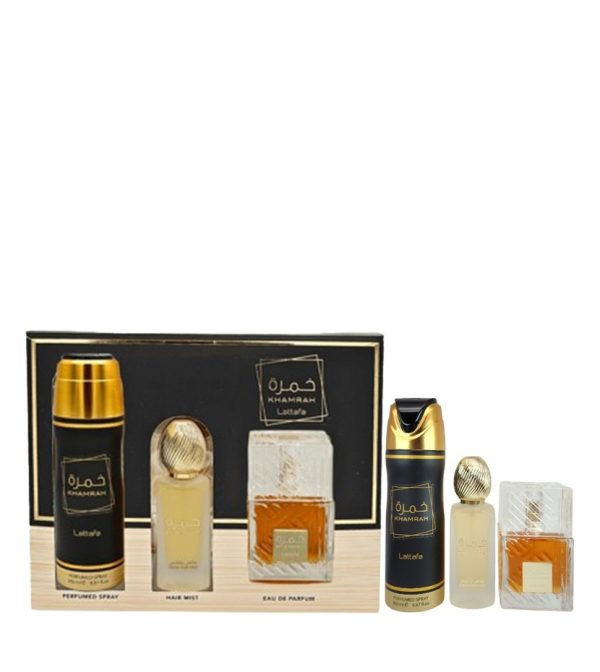 Set Khamrah Lattafa 3 Pcs Edp Unisex