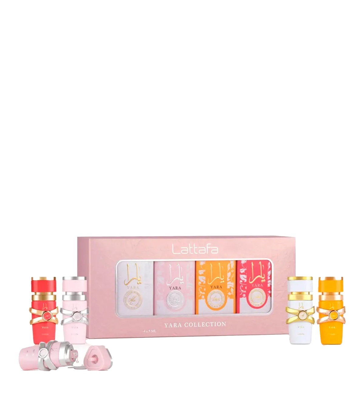 Set Miniatura Colección Yara De Lattafa 4 Pcs 5 Ml